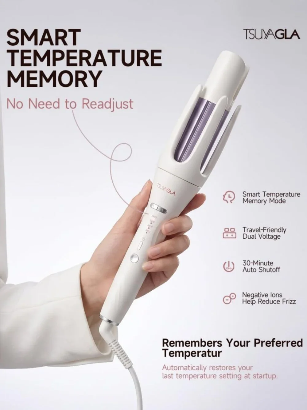 3-in-1 Automatic Curling Iron Set, Versatile Hair Curlers with 1